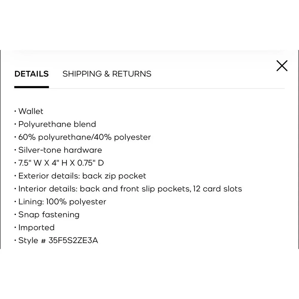 NWT Michael Kors Carson Large Patent Crocodile Embossed Wallet In Black - Picture 7 of 7